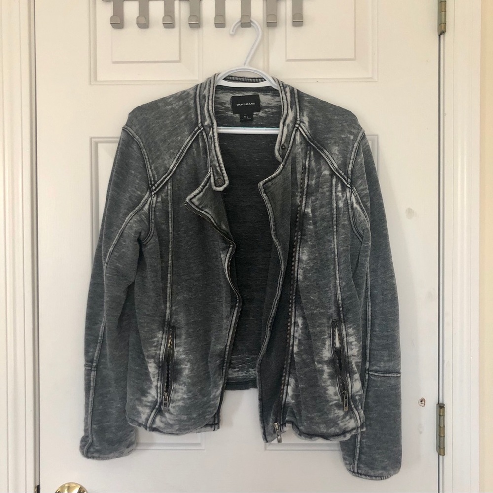 DKNY Gray Washed Jacket size L